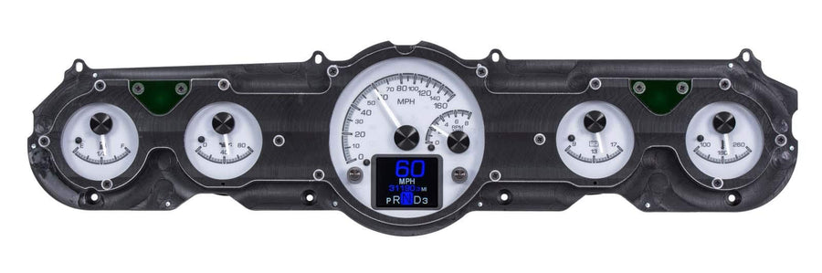 Dakota Digital Customizable 65 66 Ford Mustang Gauges Kit Silver Alloy HDX-65F-MUS-S