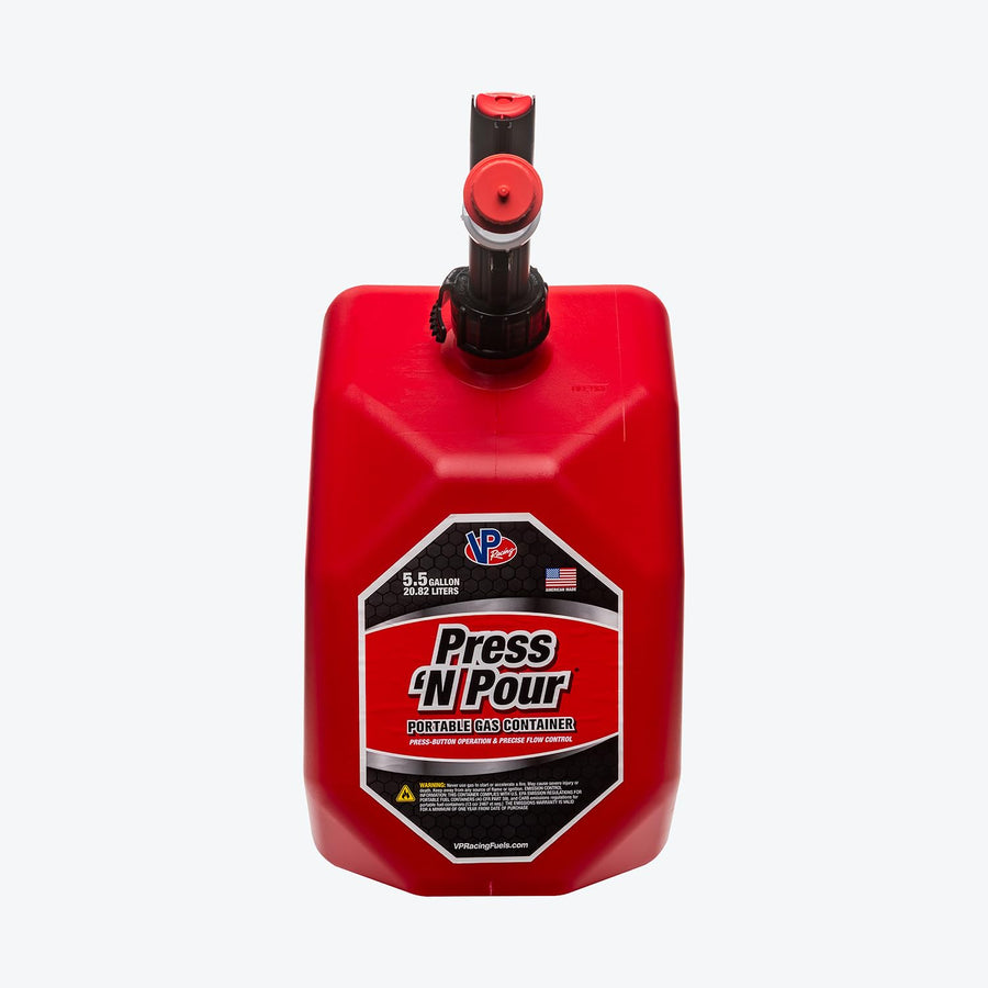 5.5 Gallon VP Racing Press 'N Pour Gas Can Red - 1 Pack