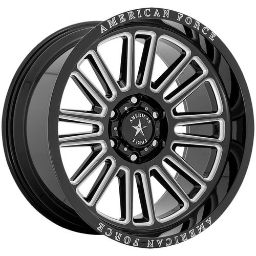 American Force WEAPON AC003 Gloss Black Milled Wheel with Aluminum (20 x 10. inches /6 x 139 mm, -18 mm Offset)