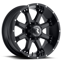 20X9"6X139.7 Raceline Wheels ASSAULT Wheel Black +30mm Offset/(6.18"B/S) 8 Spoke Aluminum Passenger Car Wheels, Full Size Replacement Black Car Rims