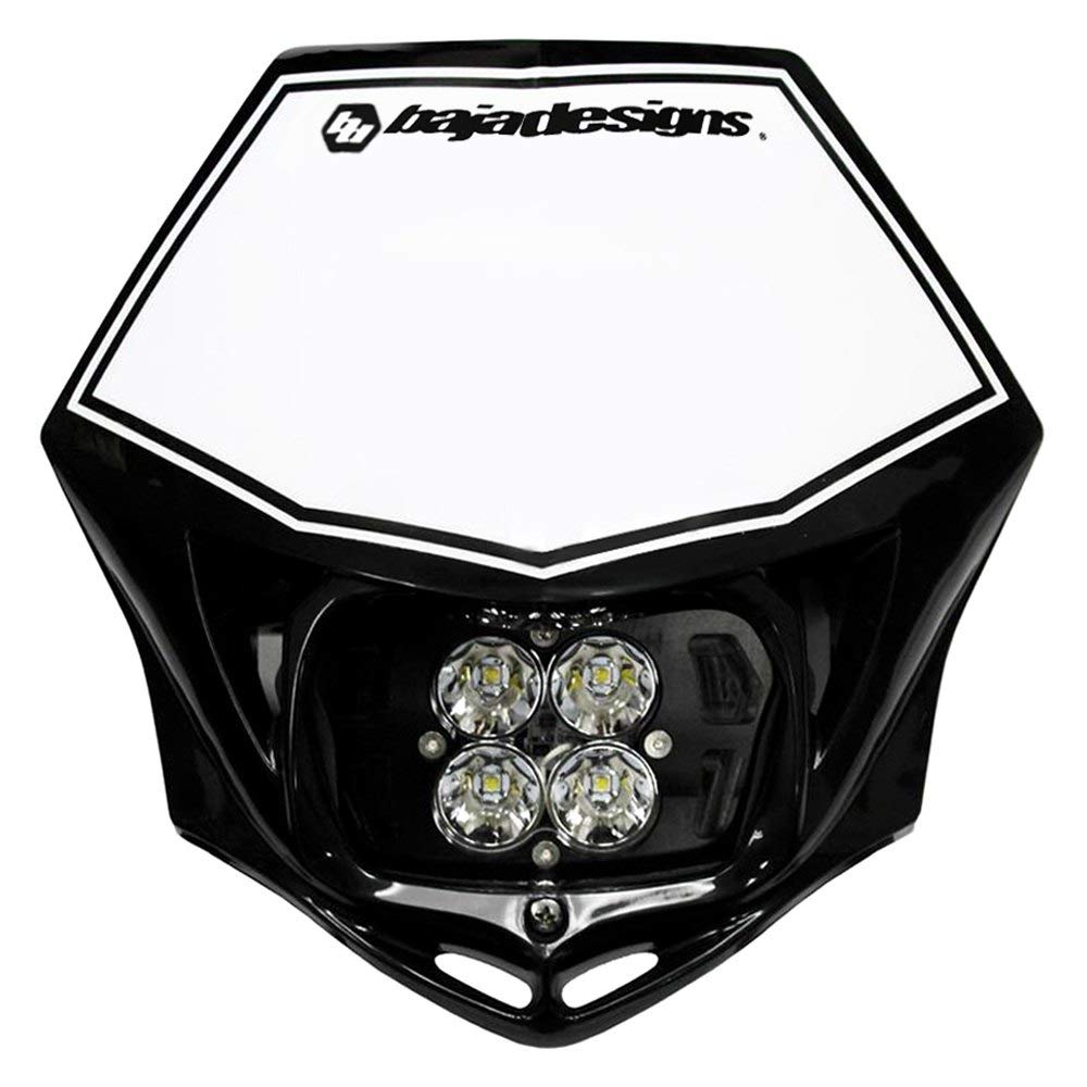 Baja Designs Squadron Sport Motorcycle Headlight Kit with Black Shell (D/C)