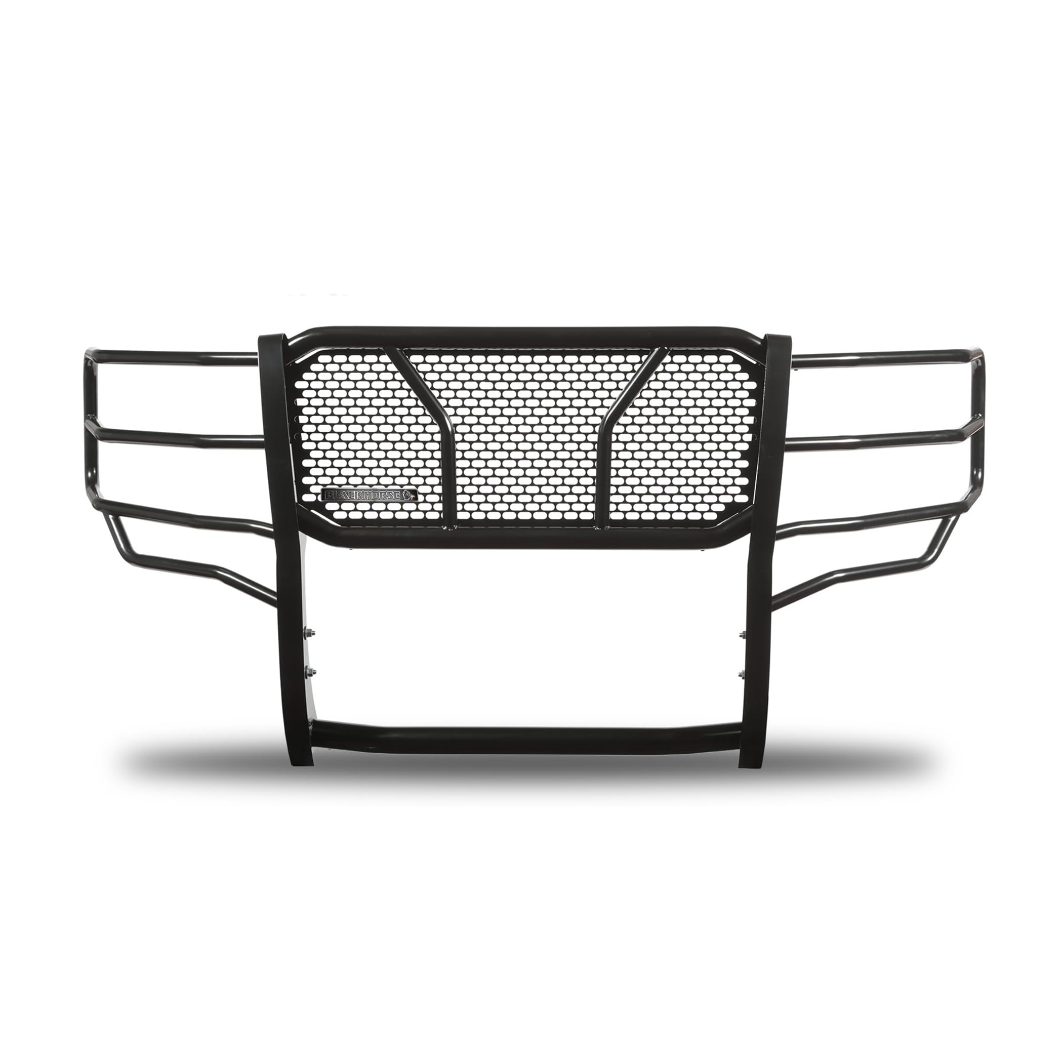 RUGGED Black Horse Heavy Duty Grille Brush Bumper Guard Modular Black Compatible with 2015-2019 Chevrolet Silverado 3500 HD|2015-2019 Chevrolet Silverado 2500 HD-RU-CHSI15-B