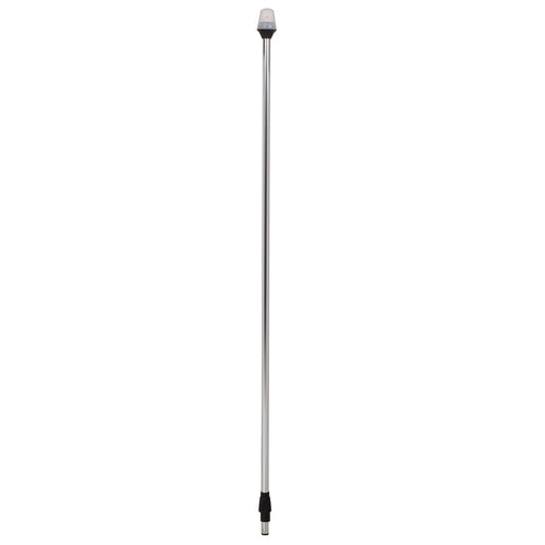 5110-48-7 Attwood All-Round Frosted Globe Light, 2-Mile 360-Degrees Illumination, 9-Watt Wedge-Base Lamp, 48-Inch Pole