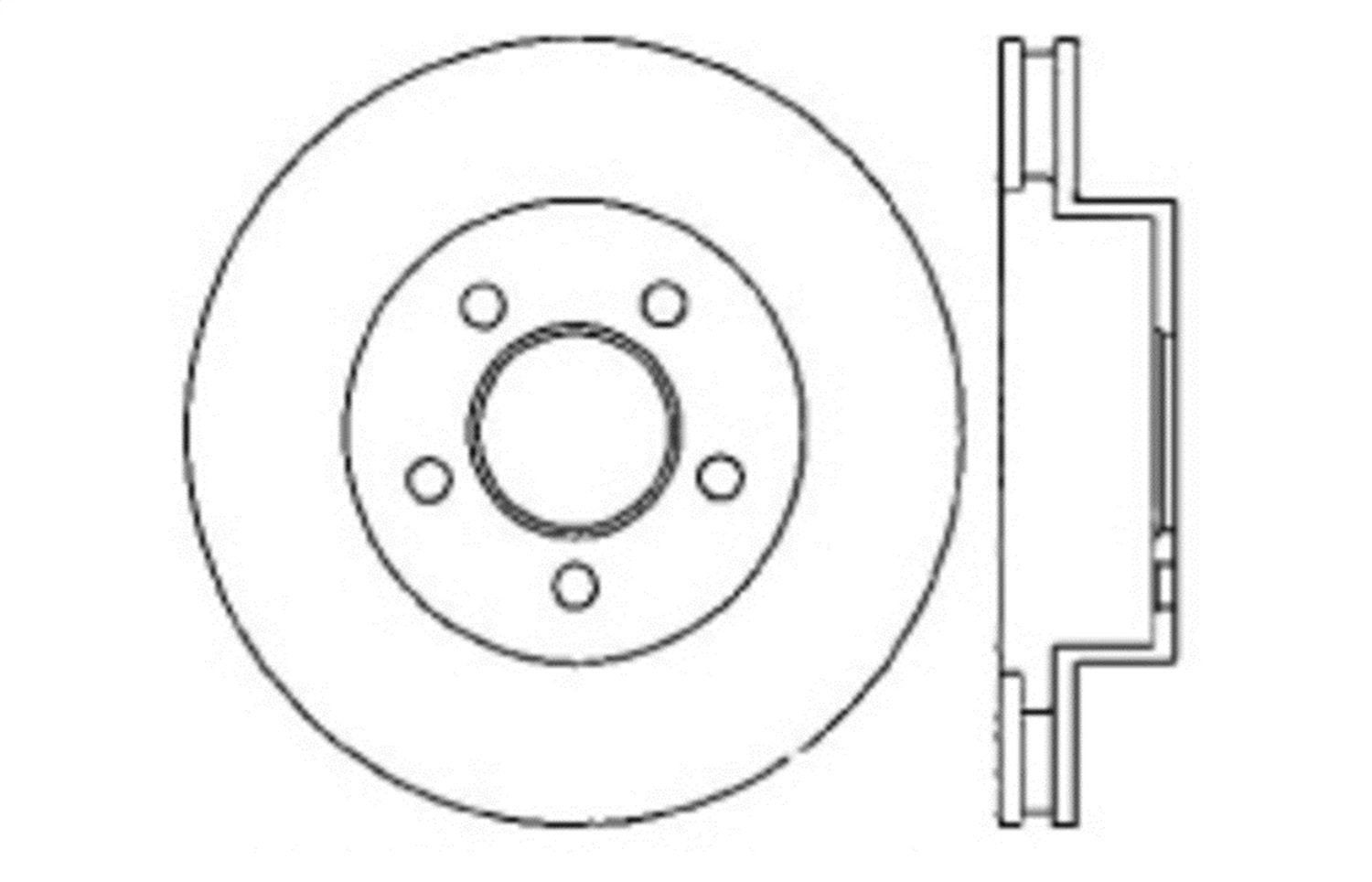 Sport StopTech Cross Drilled Brake Rotor; Front Left 128.67052L