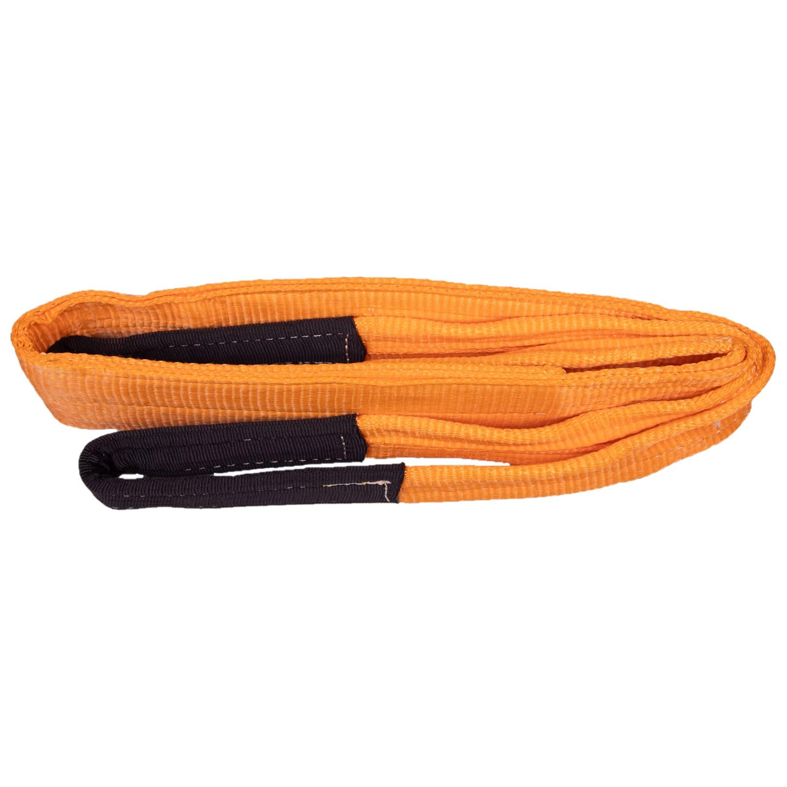 Mile Marker Single Orange 4" x 6' 19406 Tree Saver Strap - Rated at 50,000 Pound Capacity - Safe & Responsible Off Road Rescues - Reinforced Eyelet on Each End