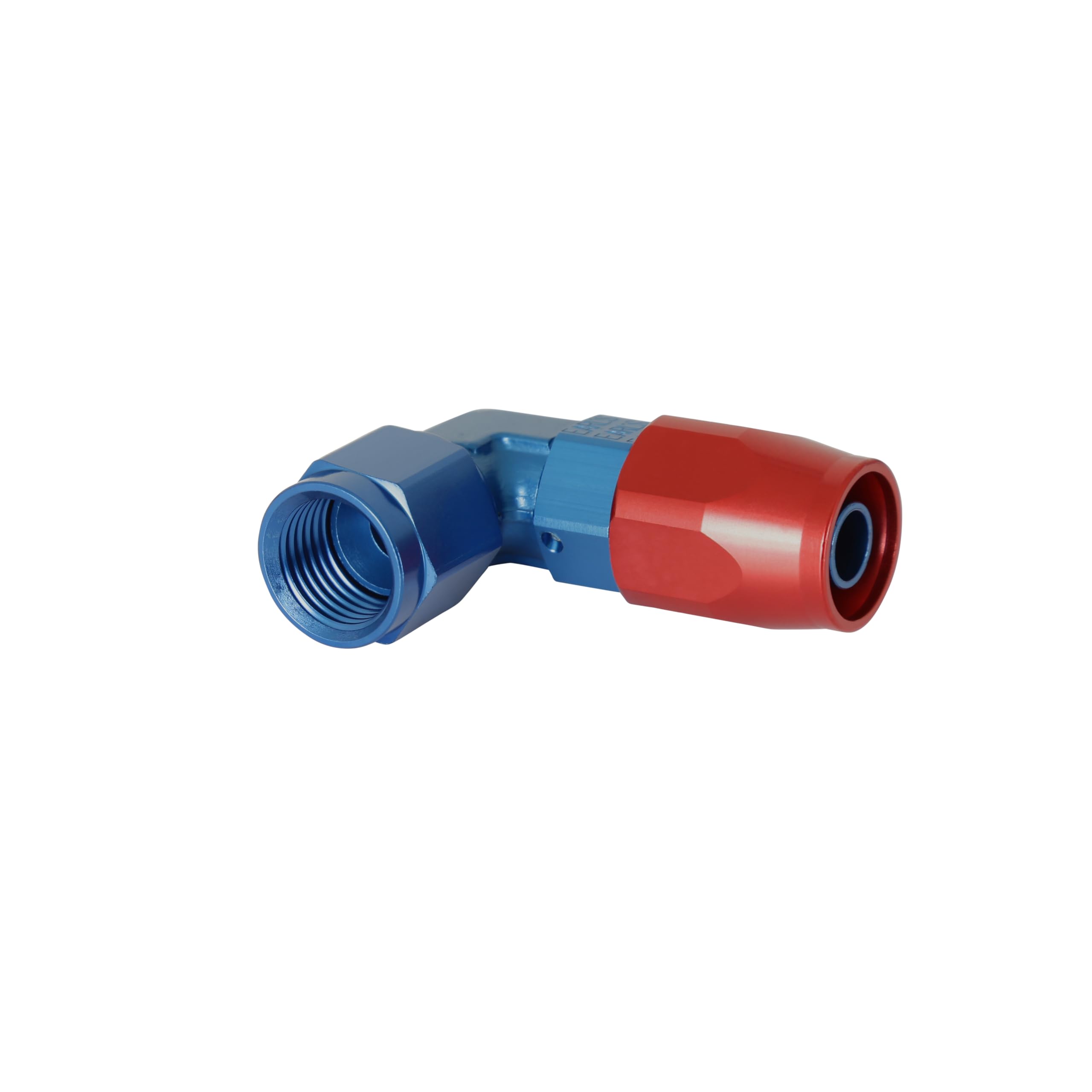 Earl's 90 Degree Swivel-Seal® Hose End -6 AN - Clamshell Package - Red/Blue