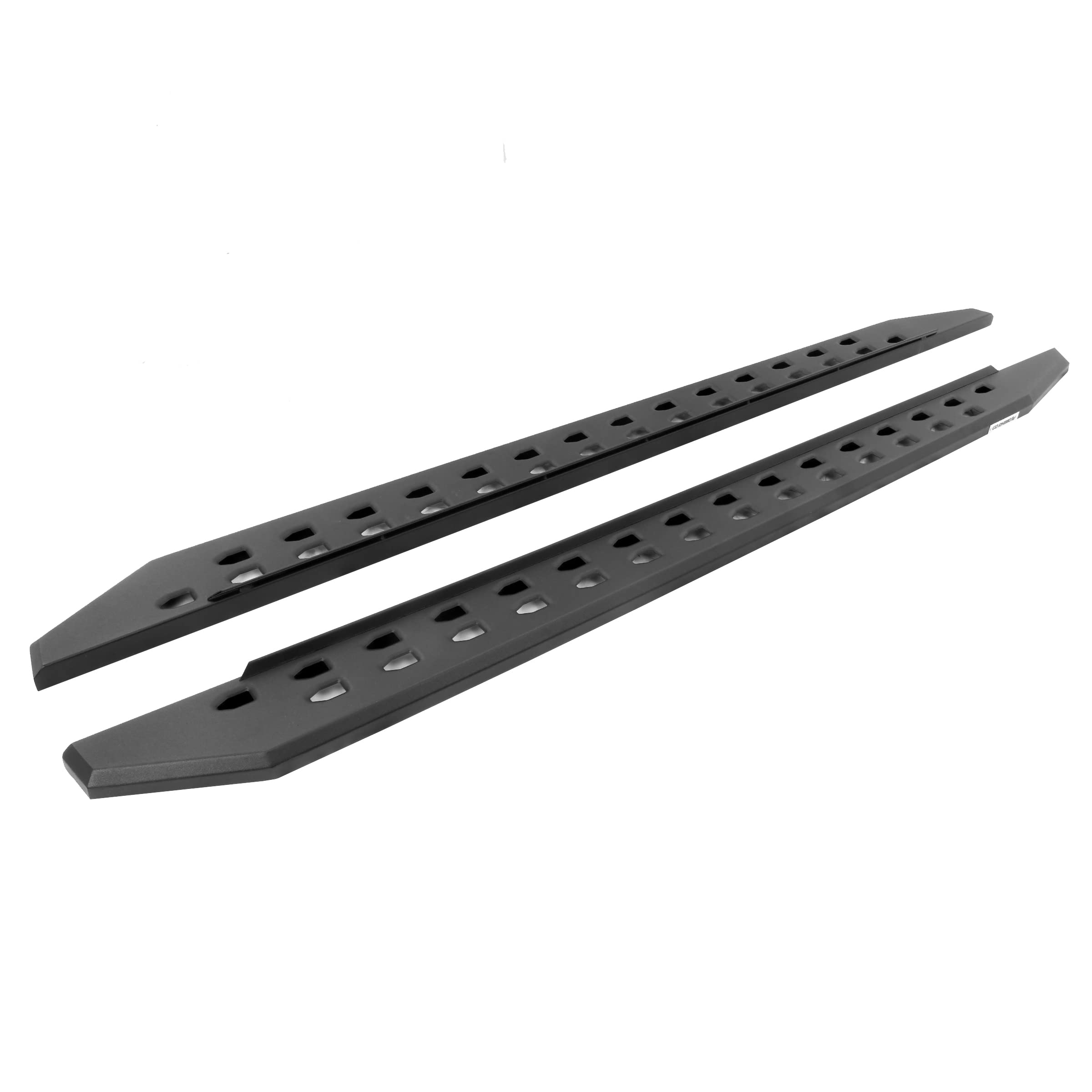 RB20 Slim Running Boards Go Rhino | 80", Galvanized Steel, Textured Black | 69400080SPC