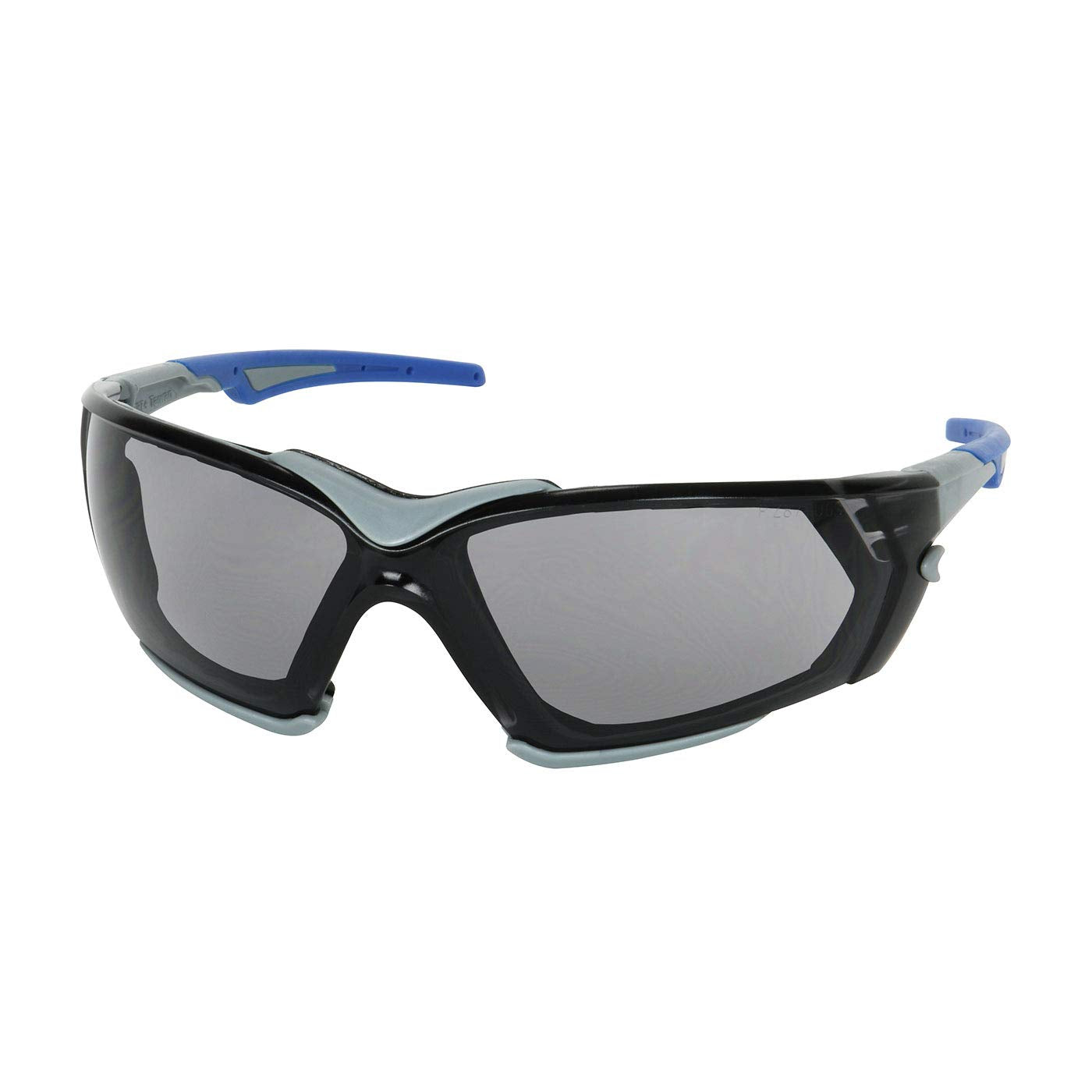 Fortify Bouton Rimless Safety Glasses with Gray Frame, Light Gray Lens, Foam Padding and FogLess 3Sixty Coating, OS