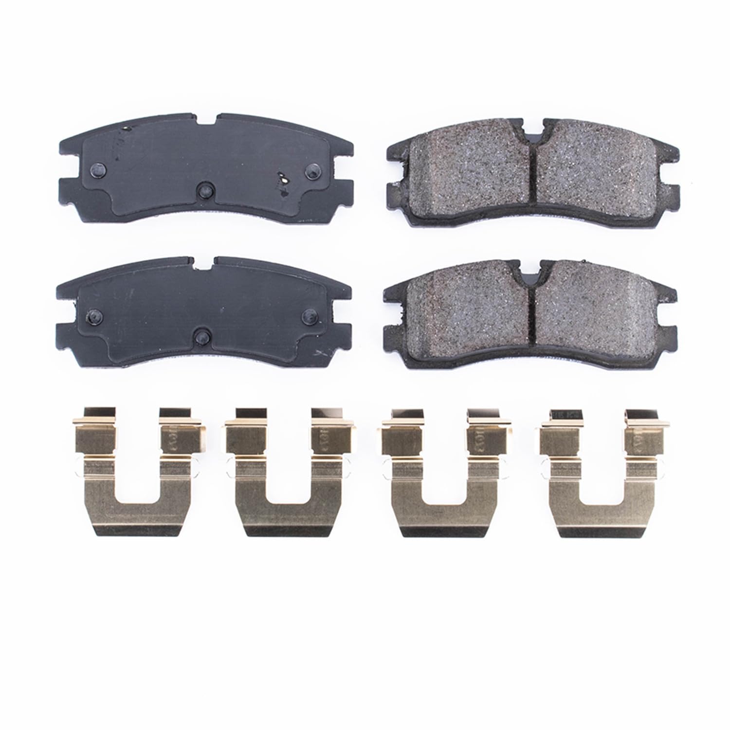 Rear Brake Kit Power Stop For Cadillac Seville 1998-02 - Ceramic Brake Pads With Installation Hardware, 17-754