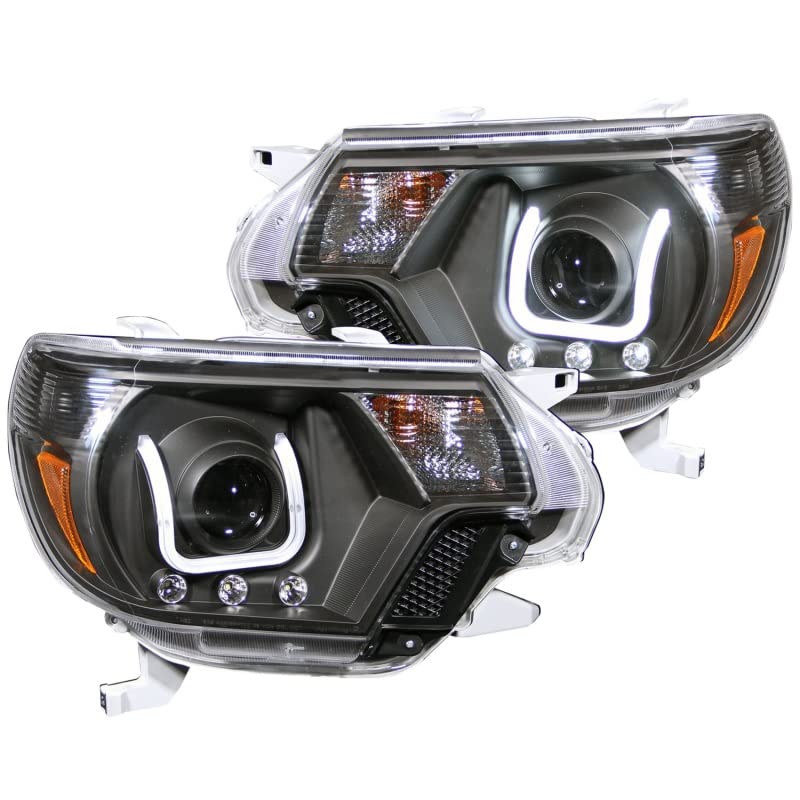 Headlight Assembly Anzo USA Clear Lens Pair Black w/U-Bar 111290