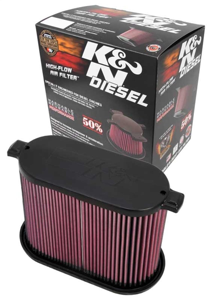 K&N Engine Air Filter: Washable, Increase Power & Towing, Premium, Replacement Air Filter: Compatible with 2008-2010 FORD (F250 Super Duty, F350 Super Duty, F450 Super Duty, F550 Super Duty), E-0785