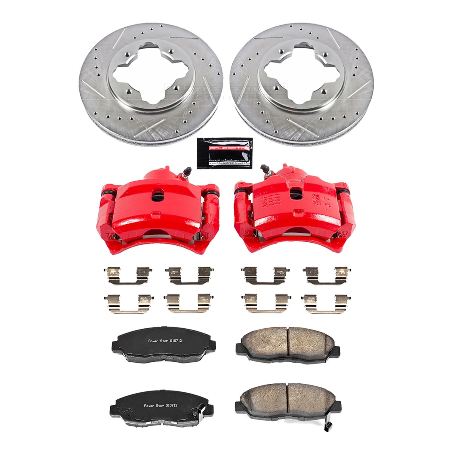 Power Stop Z26 KC704-26 Front Street Warrior Brake Kit Acura Honda Isuzu For Acura Integra, Honda CR-V, Honda Odyssey, Honda Prelude, Isuzu Oasis [Model Specific]