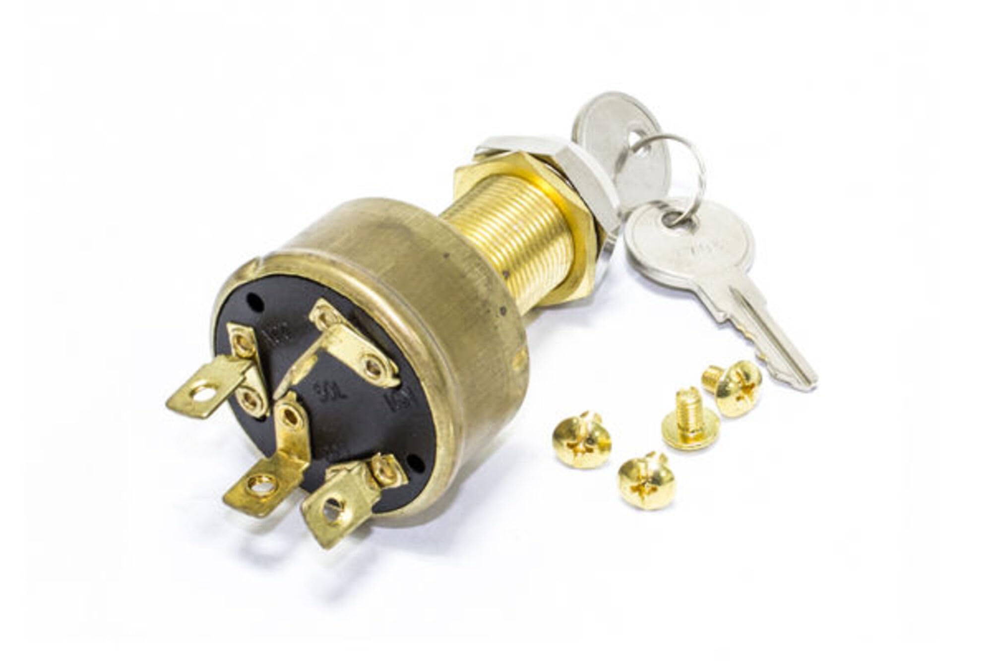 Sierra International MP41020 4-Position Brass Conventional Off-Run-Start Switch with Terminal Type 4 Screw Tab