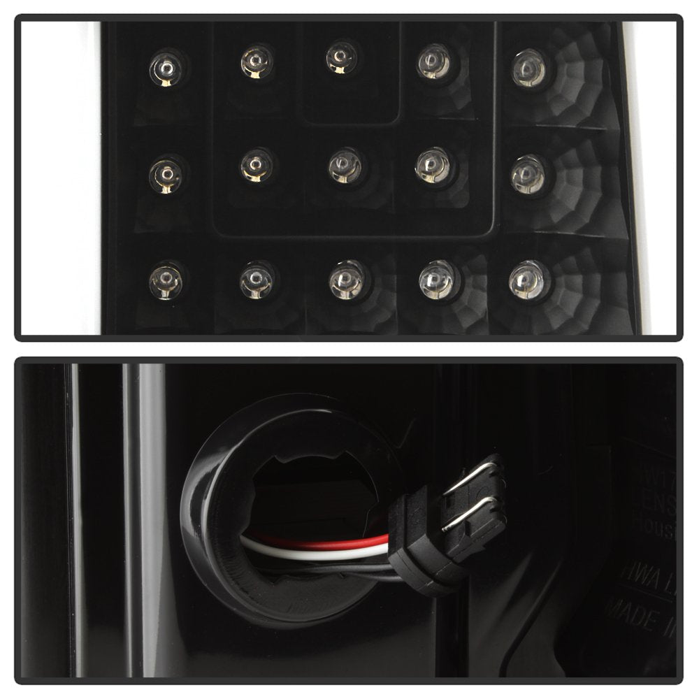 14-16 Chevrolet Silverado 1500 xTune Light Bar LED Tail Lights - Black (ALT-ON-CS14-LBLED-BK)