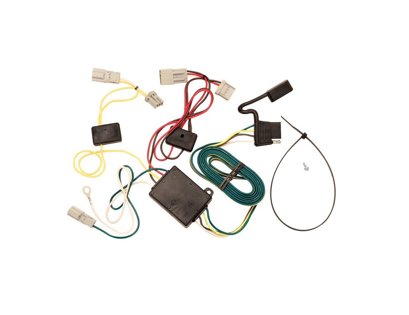 T-One® T-Connector Harness, TEKONSHA 118302, 4-Way Flat, w/Converter, Compatable with 2006-2008 Acura TSX, 2003-2007 Honda Accord,Black