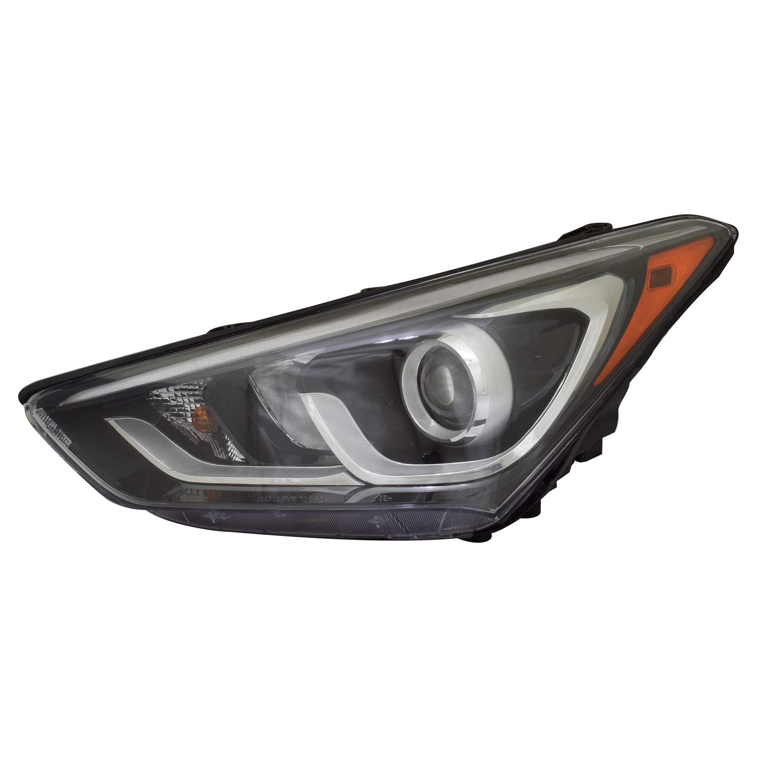 Left TYC Headlight Assembly Compatible with 2017-2018 Hyundai Santa Fe