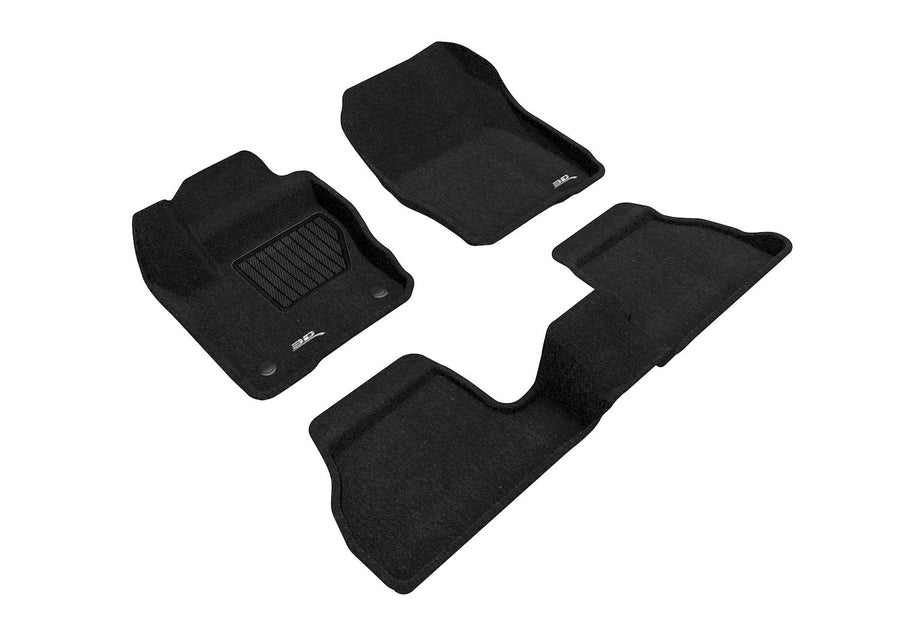 3D MAXpider Elegant Custom Fit Floor Mat (Black) Compatible for Ford Focus 2012-2018-Full Set
