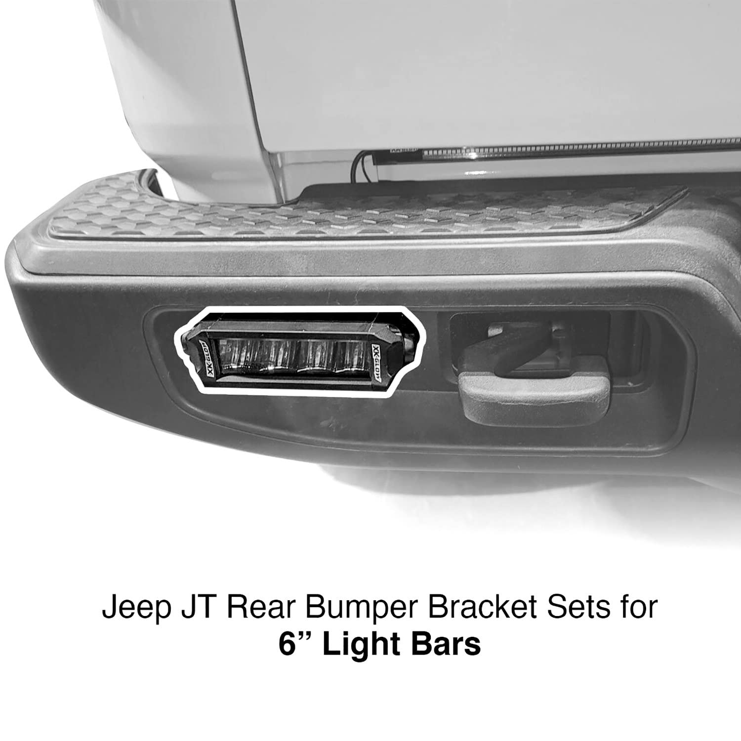 XKGLOW Jeep JT Rear Bumper 6" Bar Bracket Kit XK-BRC-JT-RB