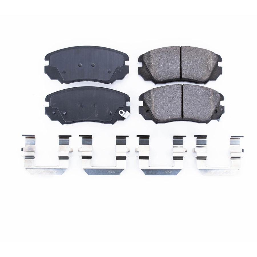 Power Stop Front Brake Kit For Allure Buick 2010 |Cascada 2016-19 |LaCrosse 2010-16 |Regal 2011-17 |Cadillac ELR 2014-16 |Equinox 2010-17 - Ceramic Brake Pads With Installation Hardware, 17-1421