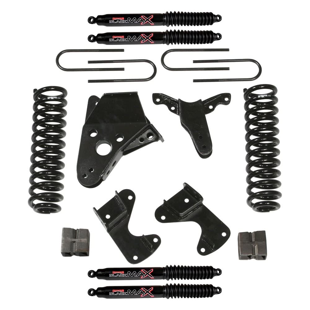 Skyjacker Suspension Lift Kit 136BHK-B w/Shock Black MAX Shocks 6 in. Lift Incl. Front Springs Sway Bar End Link Kit Rear Block Rear U Bolt Kit