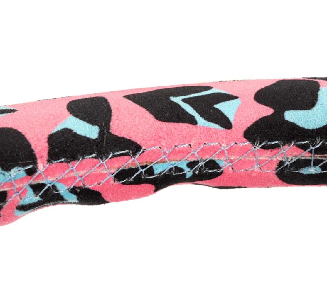 NRG Innovations Reinforced NRG-RST-036MB-SV-PK Sport Steering Wheel 350mm (3' deep) Savage Pink Leopard Printed Micro Fiber Vegan Material with Matte Black Spoke