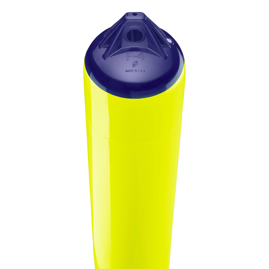 F-4 Standard Polyform Boat Fender Blue Ropehold - Saturn Yellow