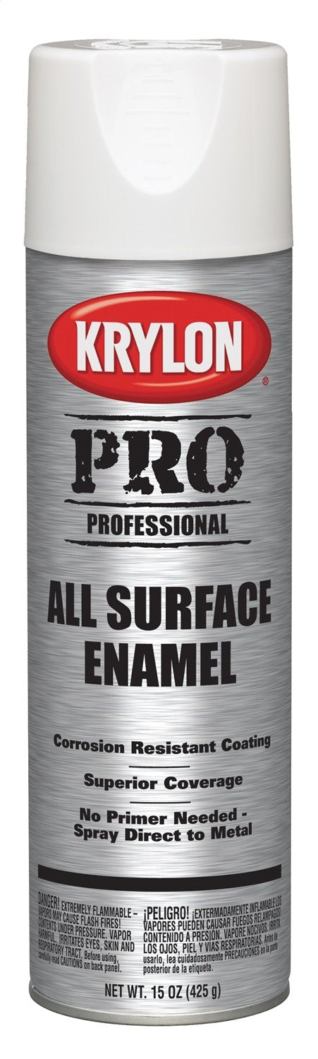 Krylon Professional K05810 All Surface Enamels, Flat White, 15 Ounce