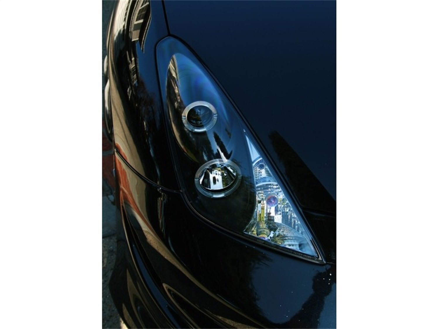 LED Halo Spyder Auto Projector Headlights Black/Clear 5011848