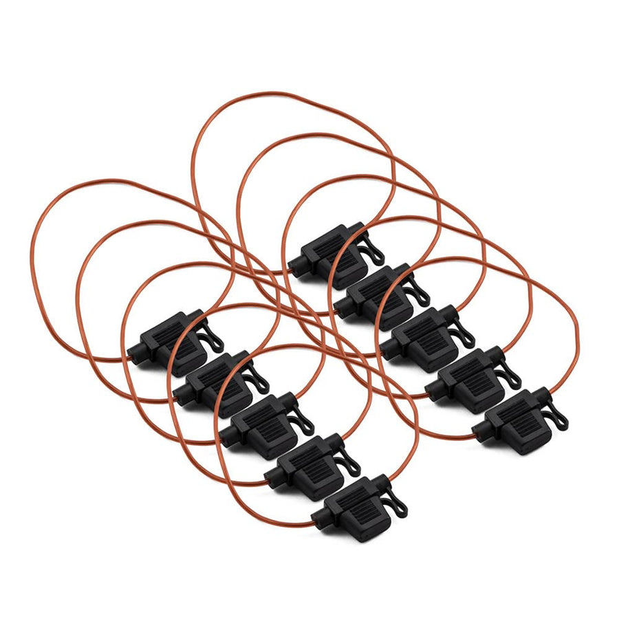 18 Ga Install Bay ATM Water Resistant Fuse Holder W/Cap - 10 Pack
