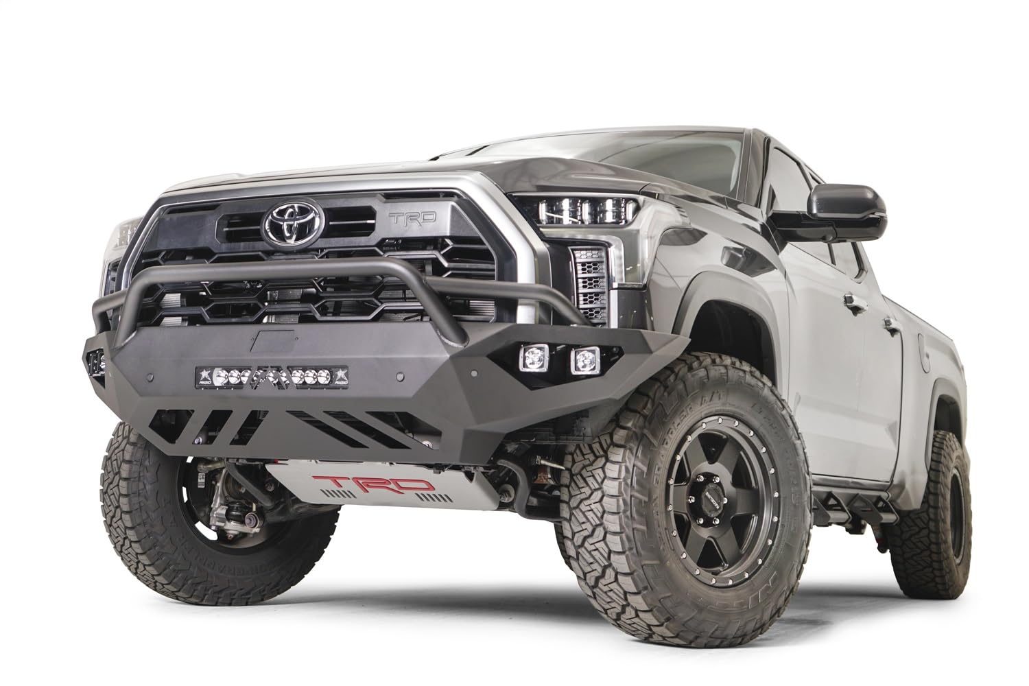 Vengeance Fab Fours Front Bumper fits 22-23 Toyota Tundra - 2 Stage Black Powder Coated - w/Pre-Runner Guard