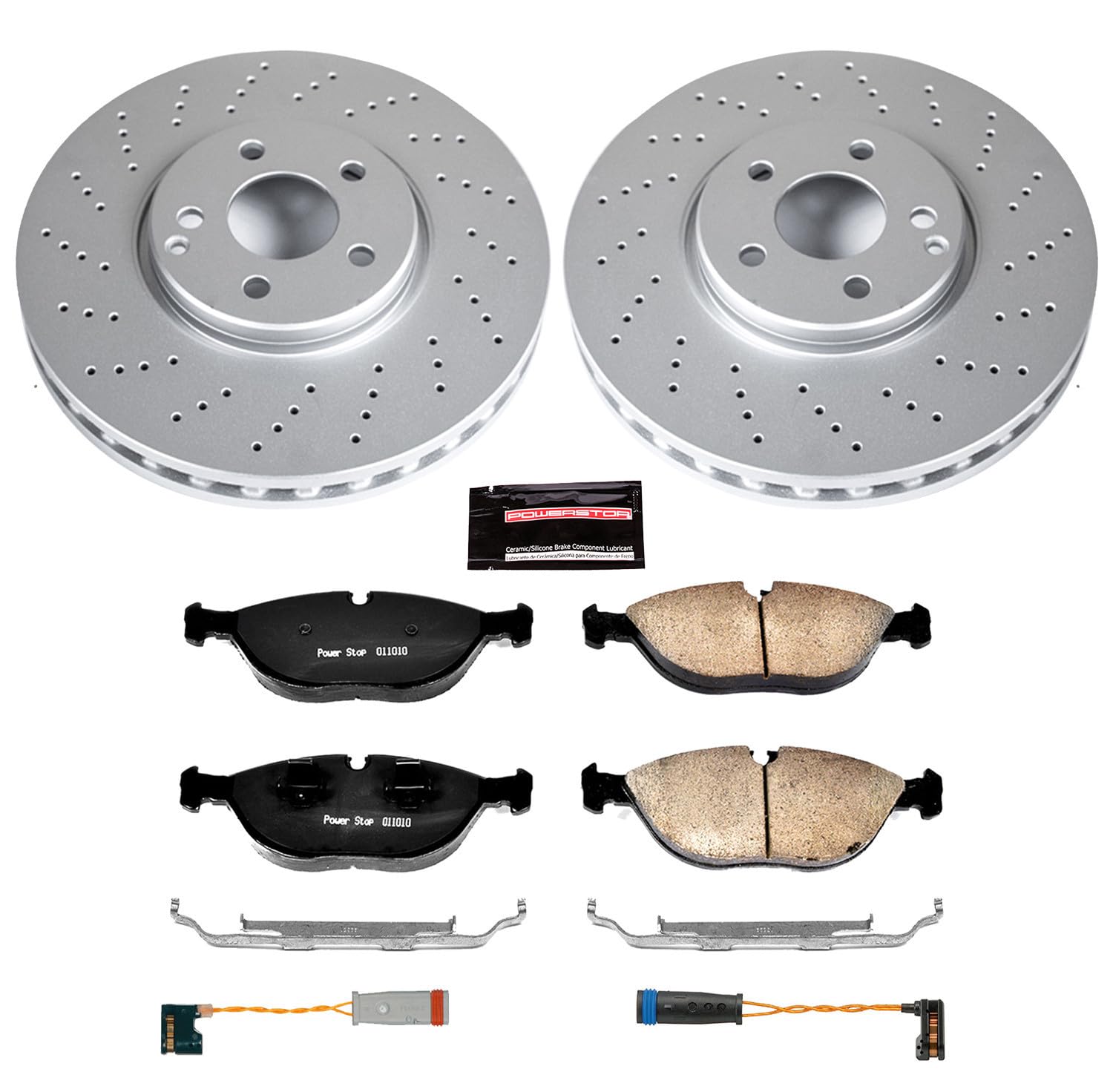 Power Stop CRK5118 Z23 Evolution Front Geomet Coated Brake Kit For Mercedes-Benz E500 2004-2005 [Model Specific]