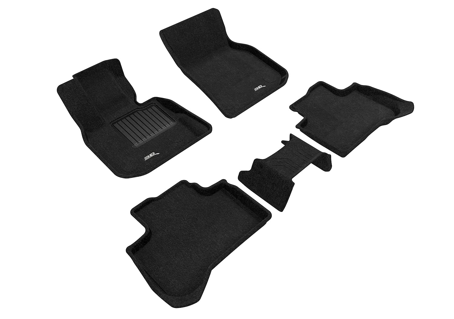 Custom Fit 3D MAXpider Elegant Floor Mat (Black) Compatible with BMW X3 (G01) 2018-2026 / X4 (G02) 2019-2026 - Full Set