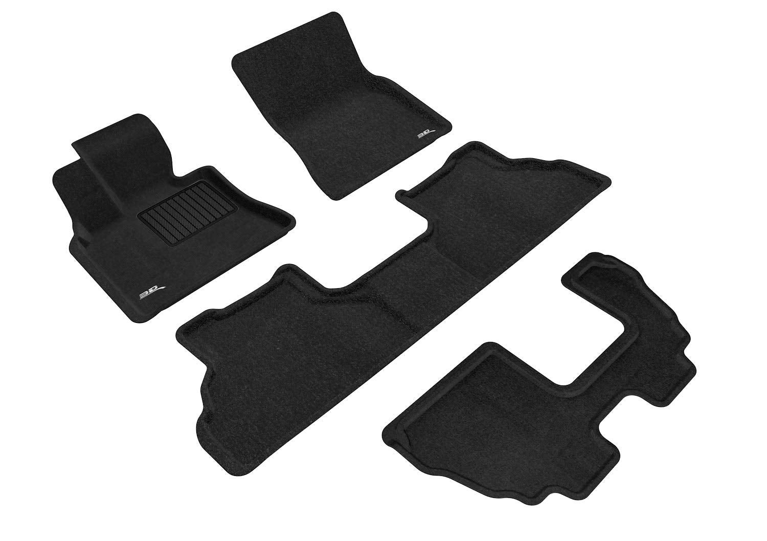 3D MAXpider Custom Fit All-Weather Carpeted Floor Mats for 2007-2013 BMW X5 Elegant Series (1ST 2ND 3RD Row)