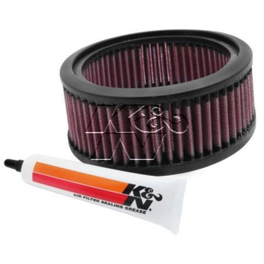 K&N High-Flow Original Lifetime Universal Air Filter: Clamp-On High Performance, Premium, Washable, Replacement Filter: Flange Diameter: 6"OD, 4-5/8"ID, 2-1/2"H; S&S FLTR, Shape: Round, E-3226