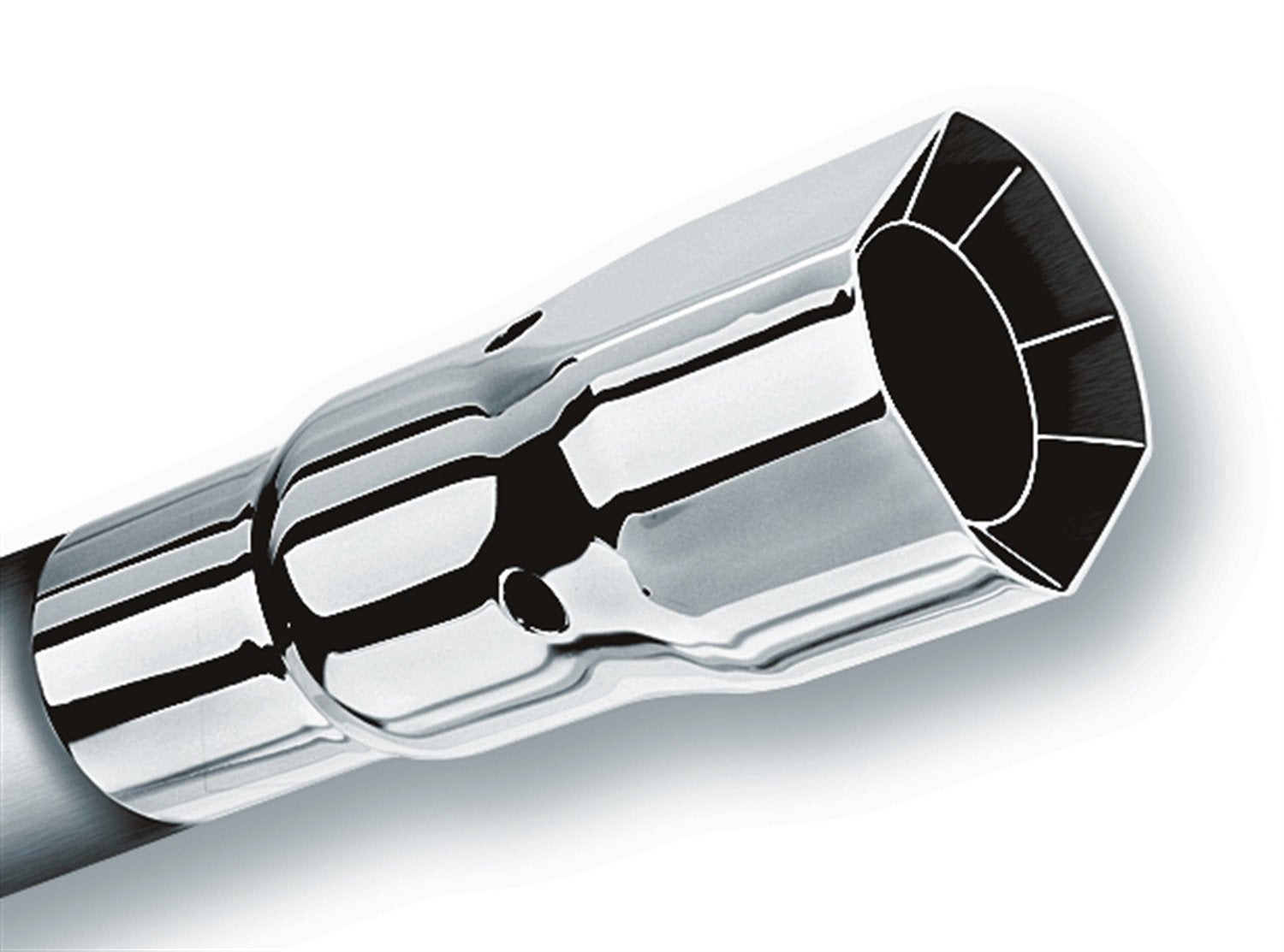 20112 BORLA Exhaust Tip 2.25" Inlet - 2.75" x 2.5" Single Square Straight-Edge Square-Cut Intercooled Outlet - 6" Long Exhaust Tip. Set Screw Mounting Method. Set Screw Included.