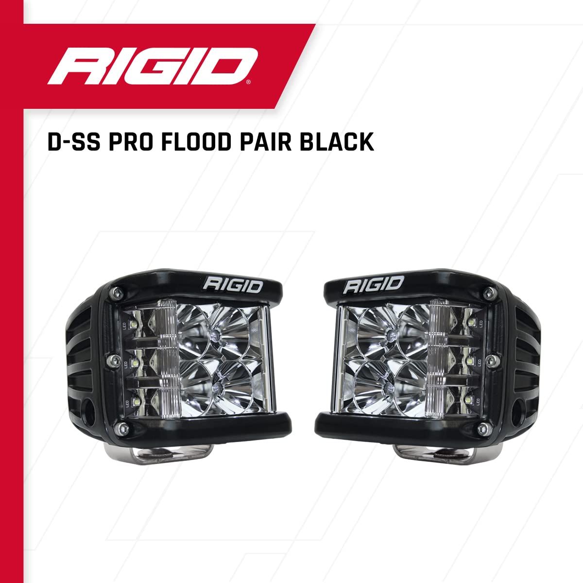 D-SS PRO, RIGID INDUSTRIES Flood, Black Housing (Pair) For Auto And ATV