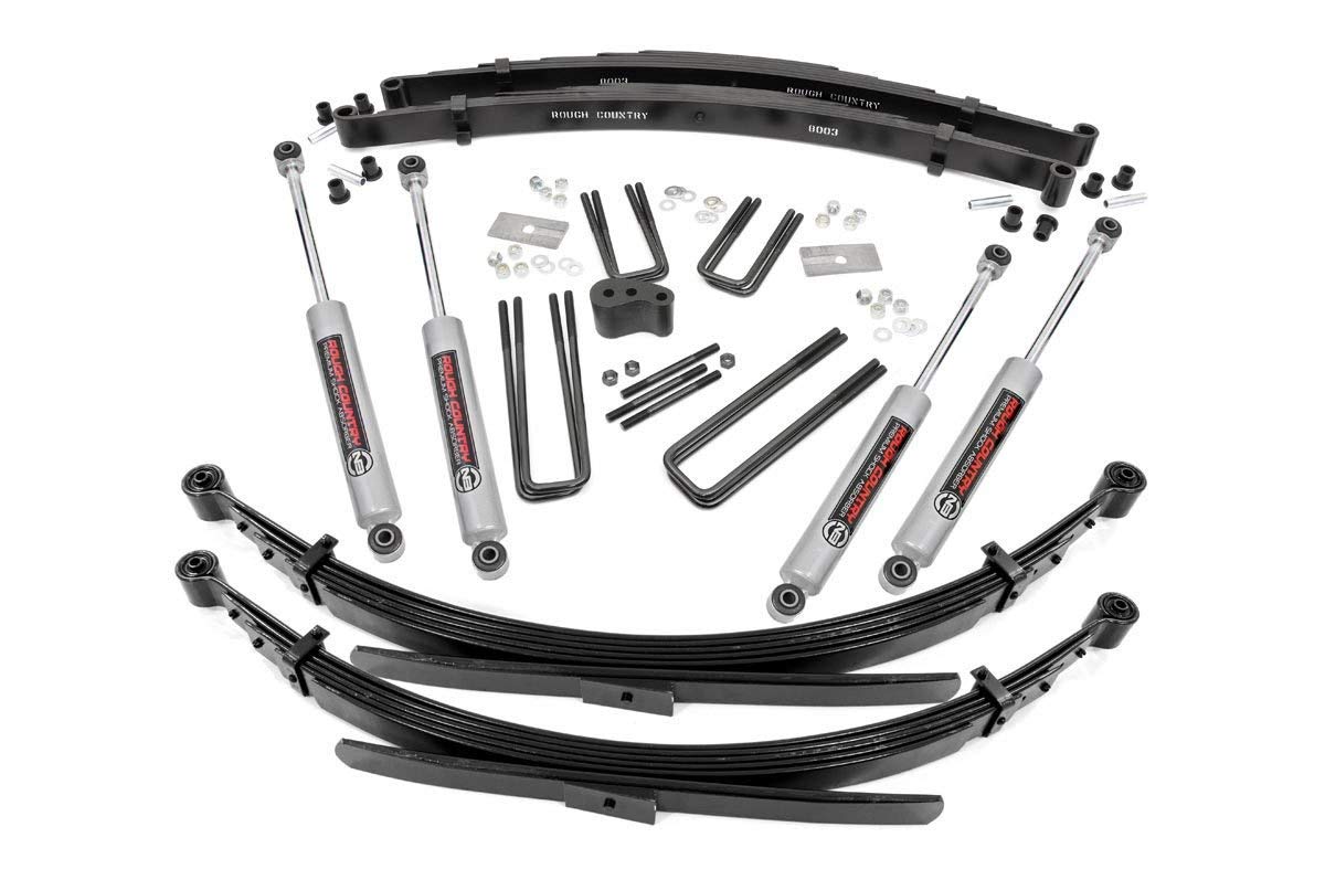 4" Lift Kit Rough Country for 1978-1993 Dodge Ramcharger 4WD | Dana 44-355.20