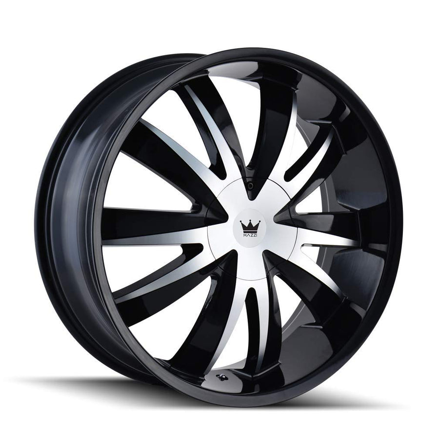EDGE MAZZI 337 GLOSS BLACK MACHINED 18X7.5 5-100/5-114.3 40MM 72.62MM (1) Wheel