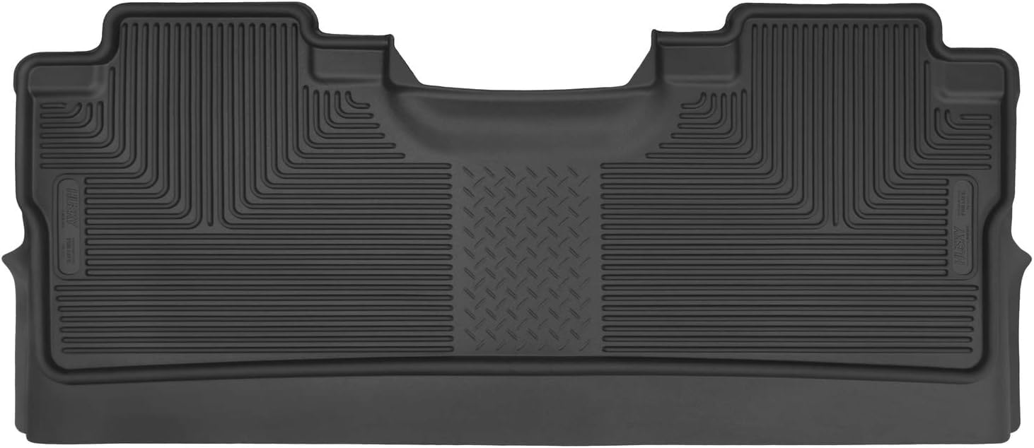 Husky Liners Floor Mats X-act Contour | Fits 2015-2024 Ford F-150 SuperCrew (Footwell Coverage) w/Out Fold Flat Storage | 2nd Row, 1-pc Black - 53471