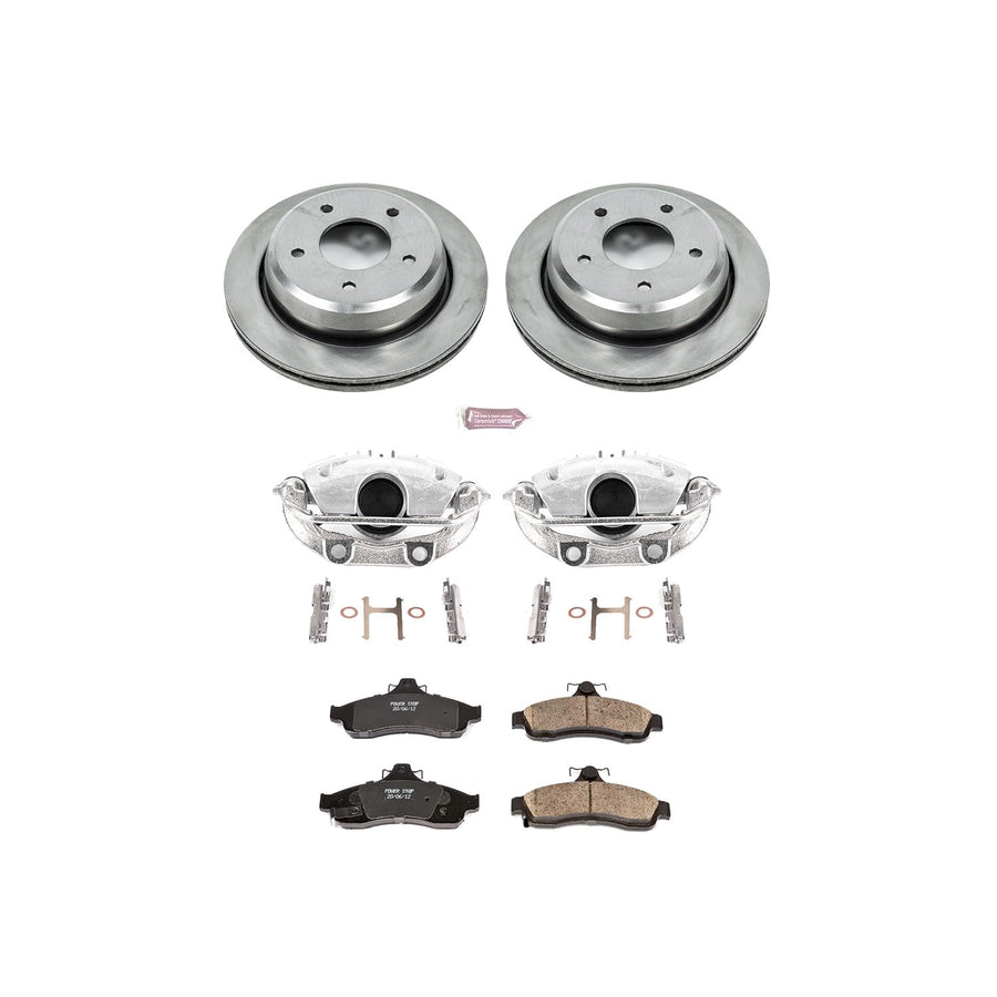 Power Stop KCOE5064 Replacement Autospeciality Rear Caliper Kit- OE Rotors, Ceramic Brake Pads, Calipers For Chevrolet Caprice 1994-1996, Chevrolet Impala 1994-1996 [Model Specific]