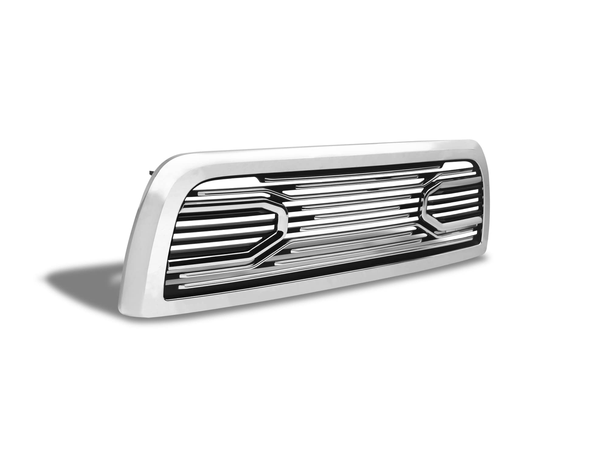 Big Horn Armordillo USA 7178434 Horizontal Front Hood Grille - Chrome Fits 2010-2018 Dodge Ram 2500/3500/4500