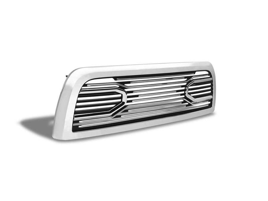 Big Horn Armordillo USA 7178434 Horizontal Front Hood Grille - Chrome Fits 2010-2018 Dodge Ram 2500/3500/4500