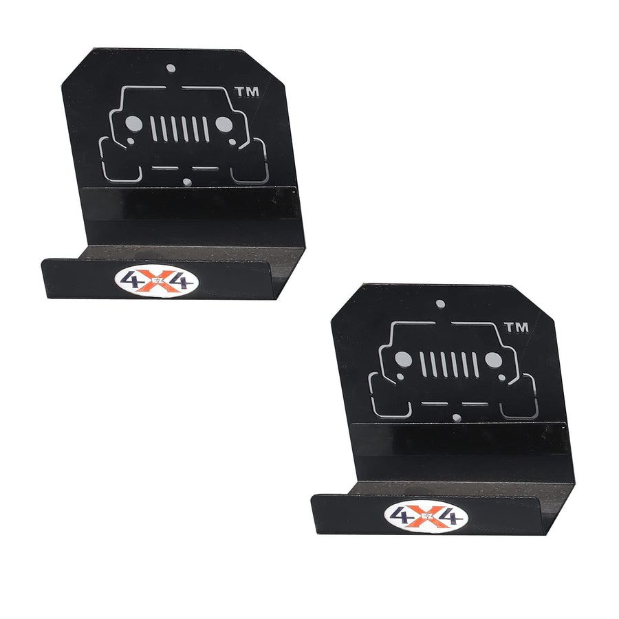 Garage Wall EZ4x4 Wrangler Door Storage Hangers, Heavy Duty Metal Storage Holder Bracket Compatible with TJ JK JKU JL JLU JT - Product Designed in USA