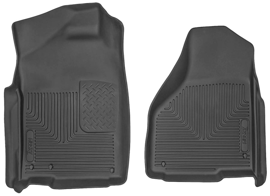 Husky Liners Floor Mats X-act Contour | Fits 2002-2024 Dodge Ram 1500 (19-24 Classic Body Only); 2003-2018 Ram 2500/3500 w/Auto. Trans. Quad/Regular Cab | Front Row, 2-pc Black - 53521
