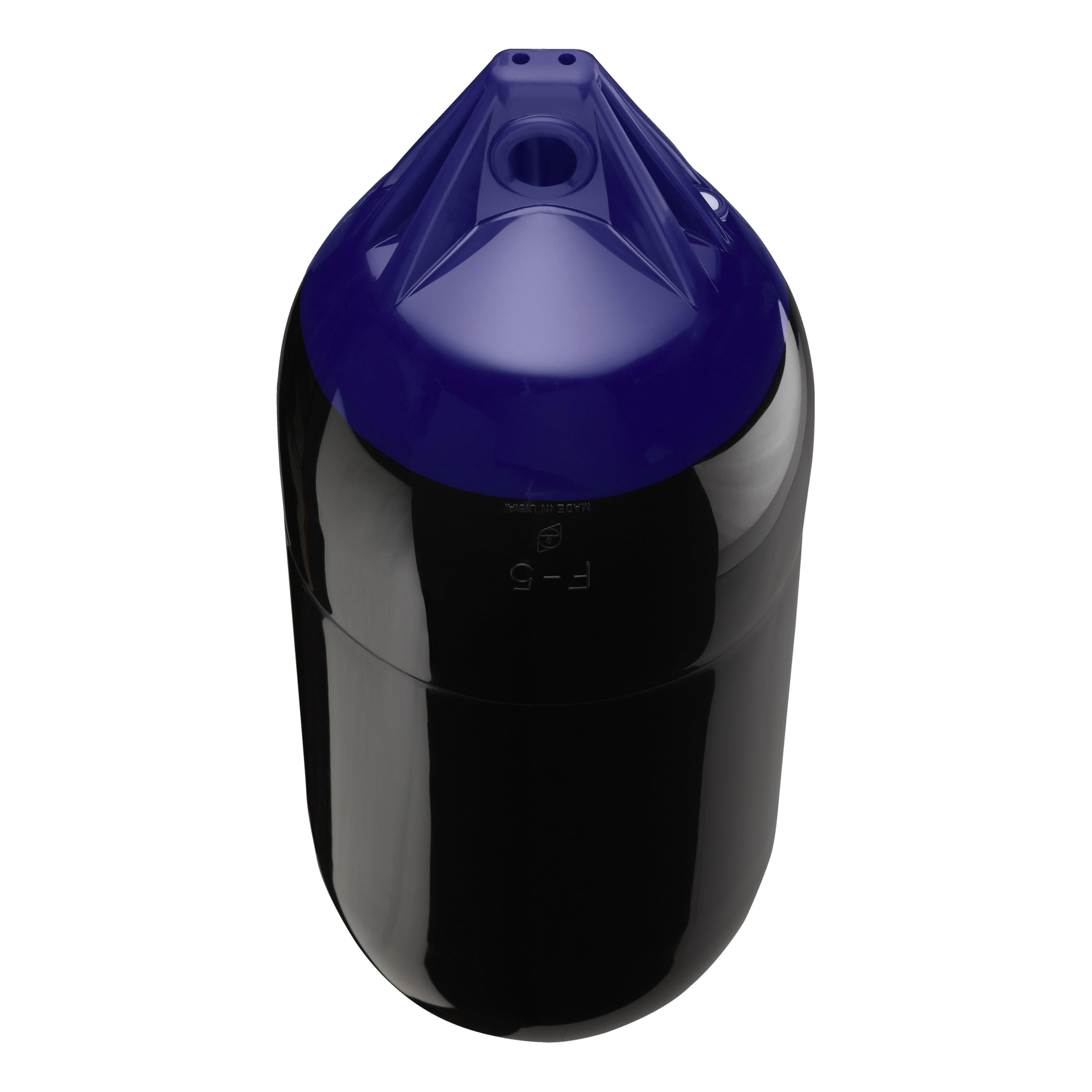 F-Series Polyform Boat Fender F-5 Standard Blue Ropehold - Black