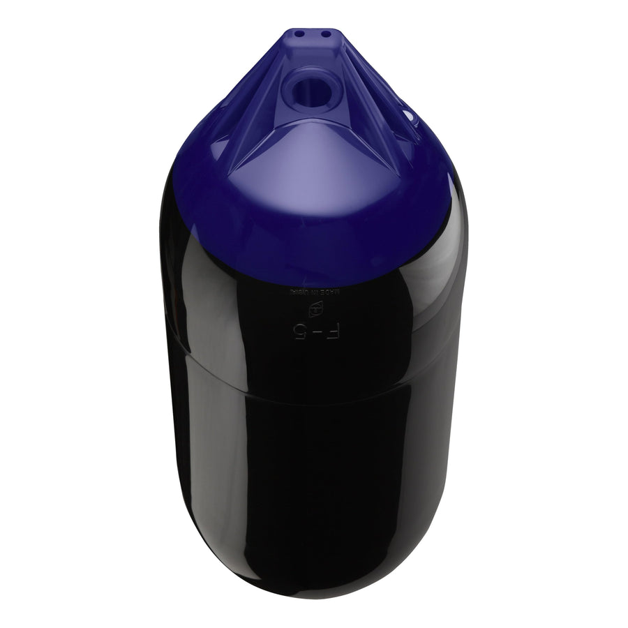 F-Series Polyform Boat Fender F-5 Standard Blue Ropehold - Black