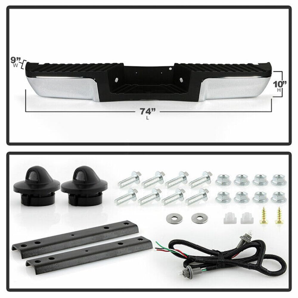 OEM Style Spyder Xtune - Steel Rear Bumper (RB-FF25008-WS-SET-C)