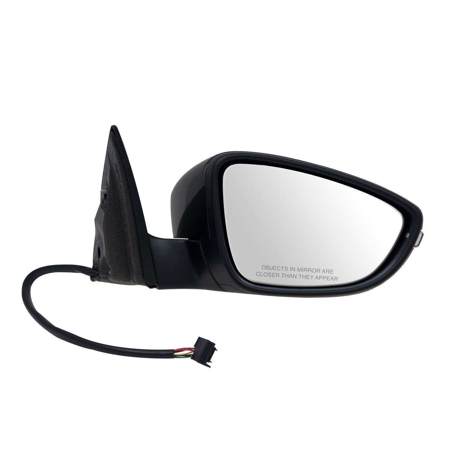 Fit System Mirror Passenger Side for Volkswagen Passat CC, Textured Black w/PTM Cover, w/Turn Signal, Puddle lamp, Memory, Power Folding, w/o auto dimming, Heated Power