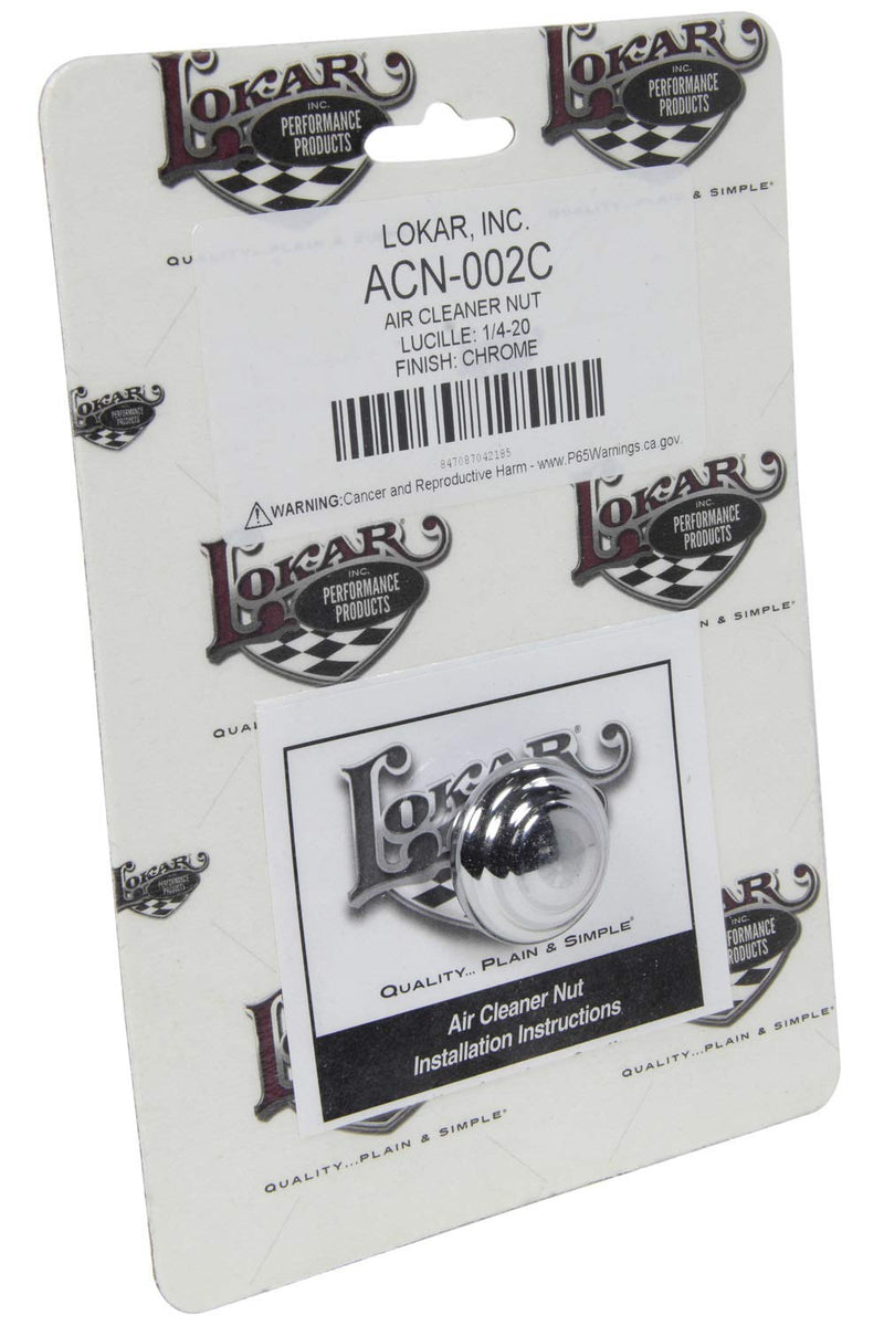 ACN-002C Lokar Performance Products Air Cleaner Nut - Lucille - 1/4-20 - Chrome