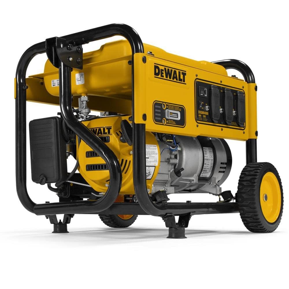 4,000-Watt DeWalt Portable Gas Generator - 223cc Engine - Idle Control - Heavy Duty Frame - Long Runtime - Emergency Power or Jobsite Ready - CO Protect - Durable Wheels